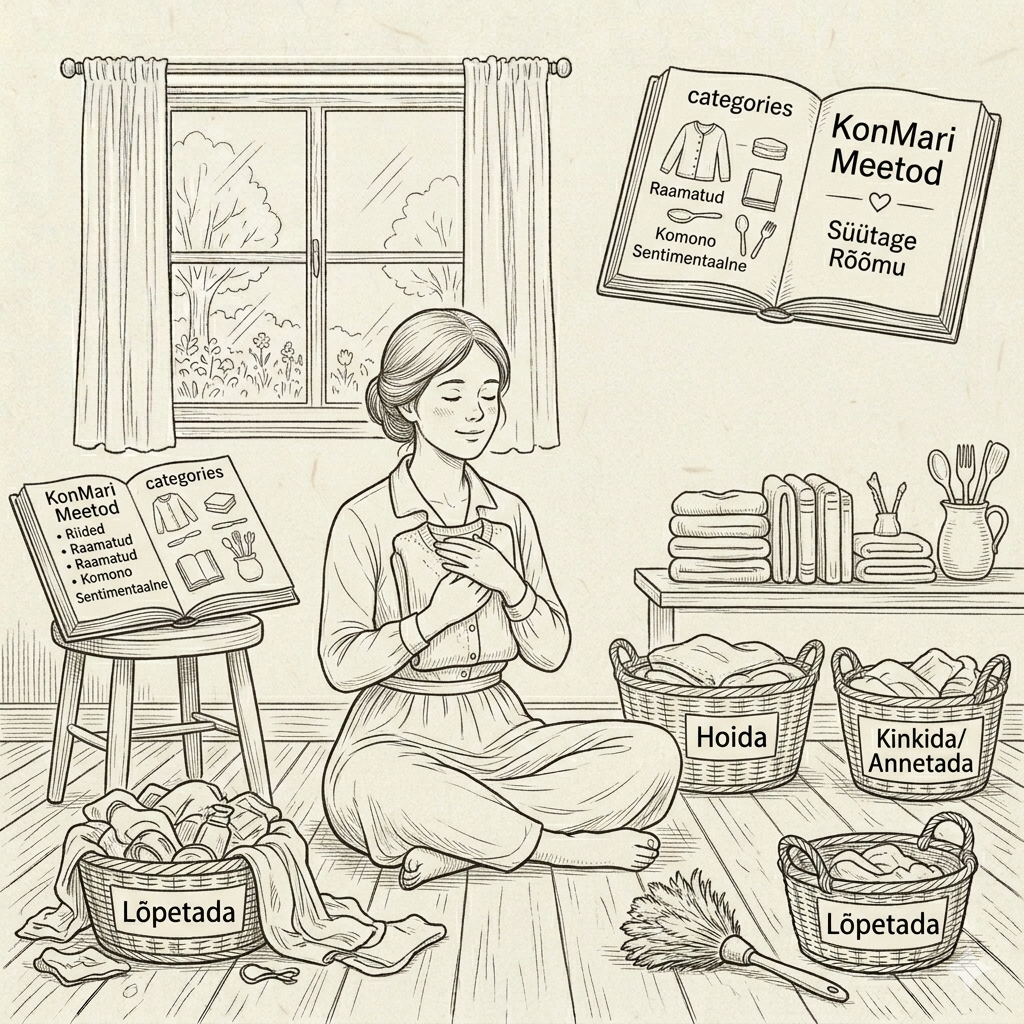 Konmari meetodi illustratsioon